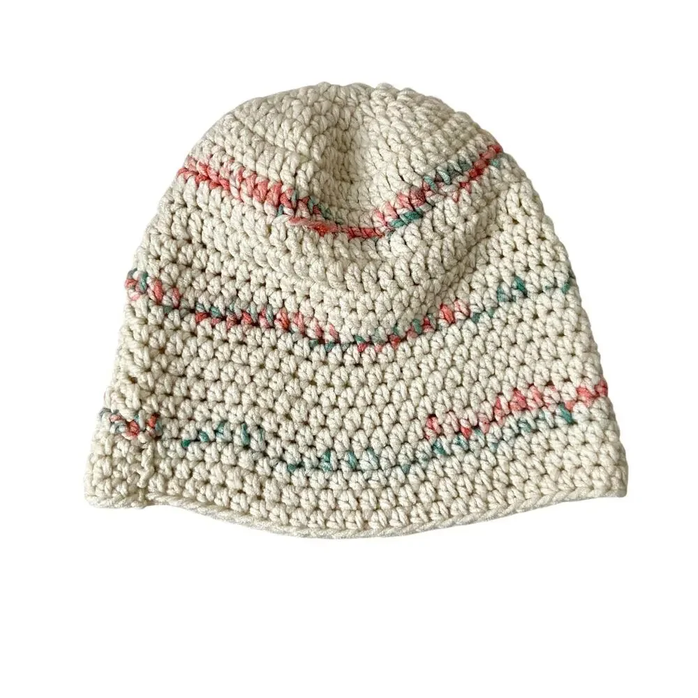 Handknit Oversized Multicolor Beanie/Toboggan